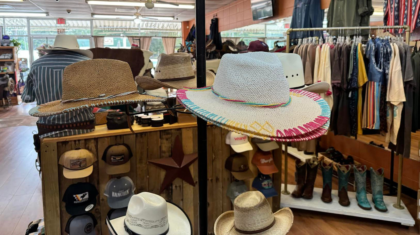 Stitched Brim Panama Hat