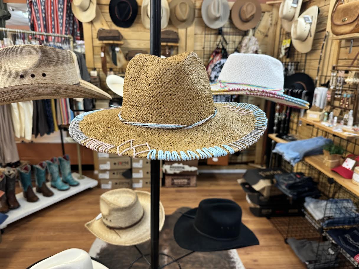 Stitched Brim Panama Hat