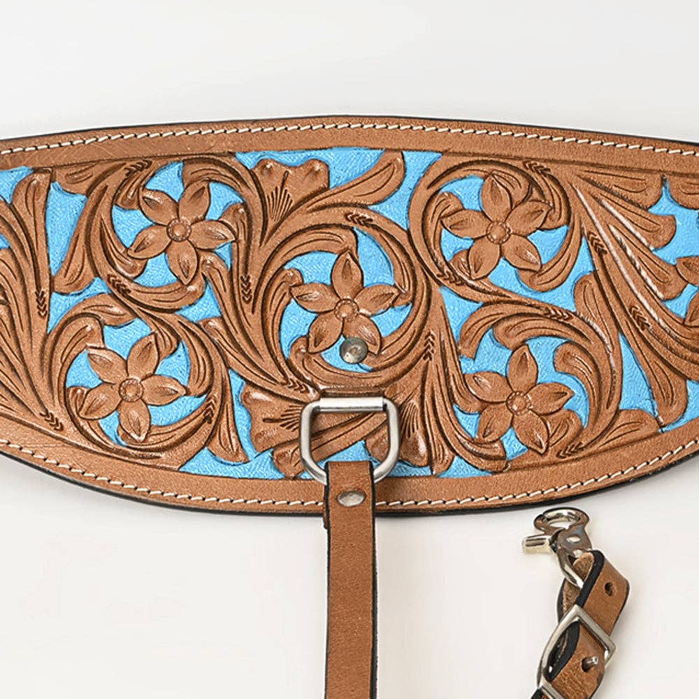 Comfytack By HILASON Flank Cinch Girth Turquoise Inlay Billets & Girth Connector