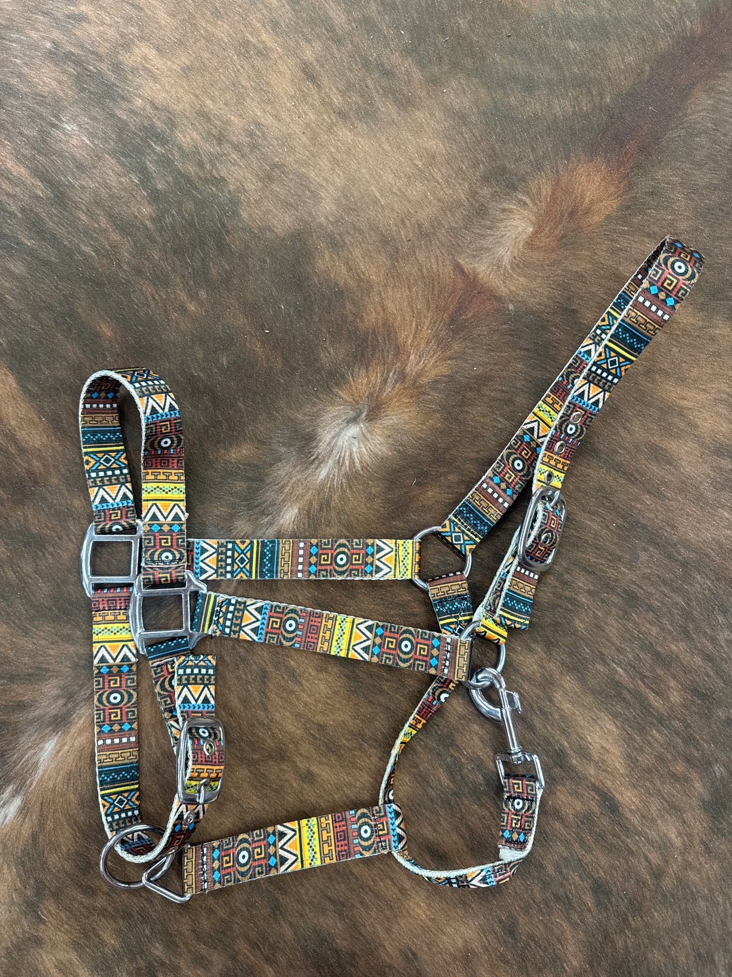 Premium Nylon Horse Halter South Western Print