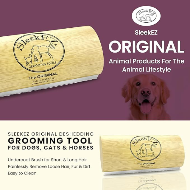 SleekEZ® Horse Brush for Shedding and Grooming (10 inch)
