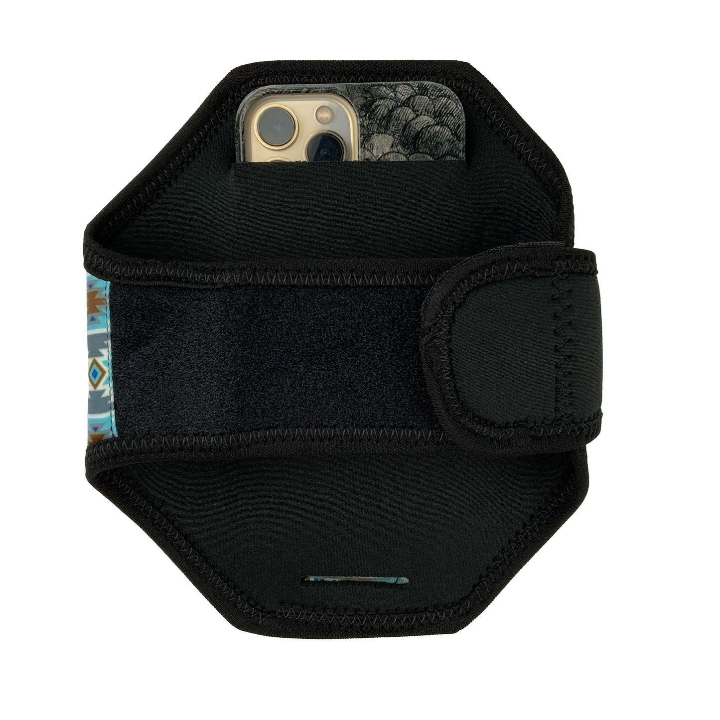 Gray Blue Aztec Phone Holster