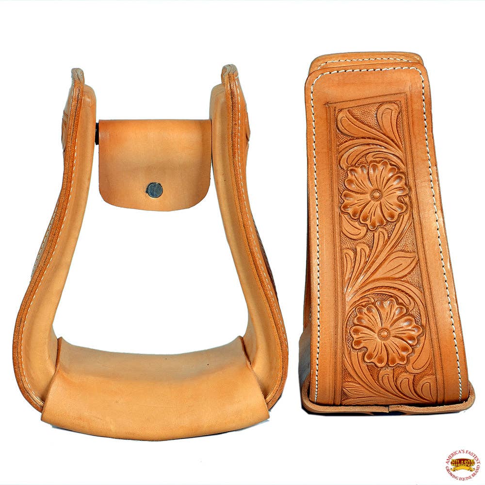 HILASON Horse Western Saddle Stirrup Leather Floral