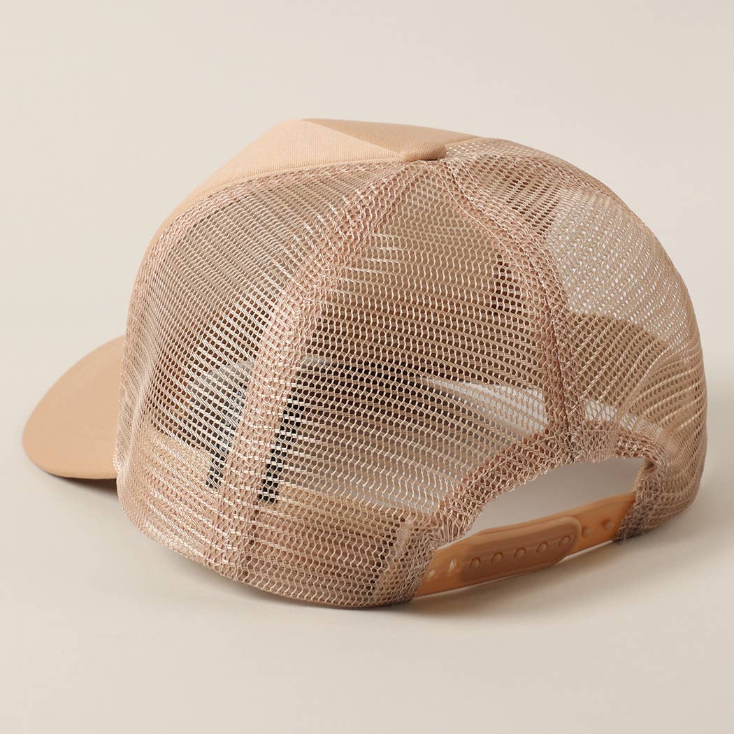American Cowgirl Embroidery Foam Trucker Hat