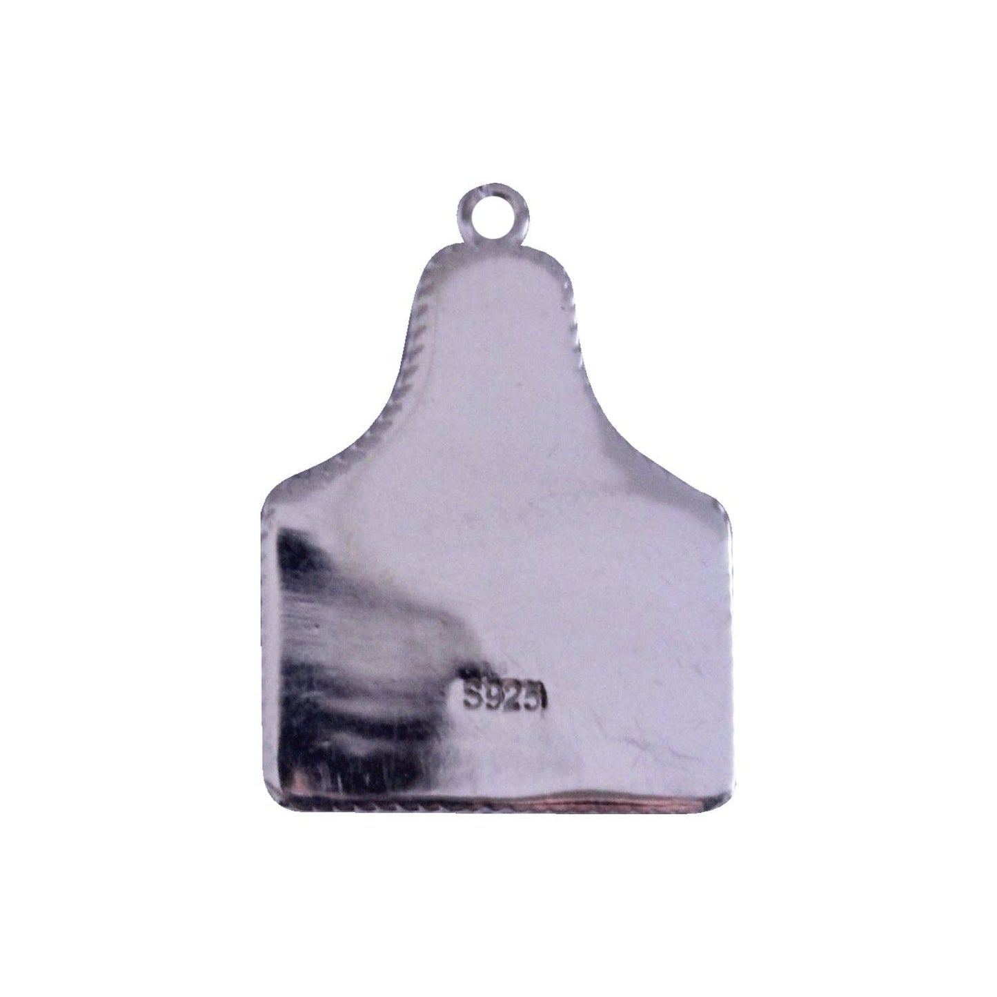 925 Sterling Silver Cattle Tag Initial Necklace