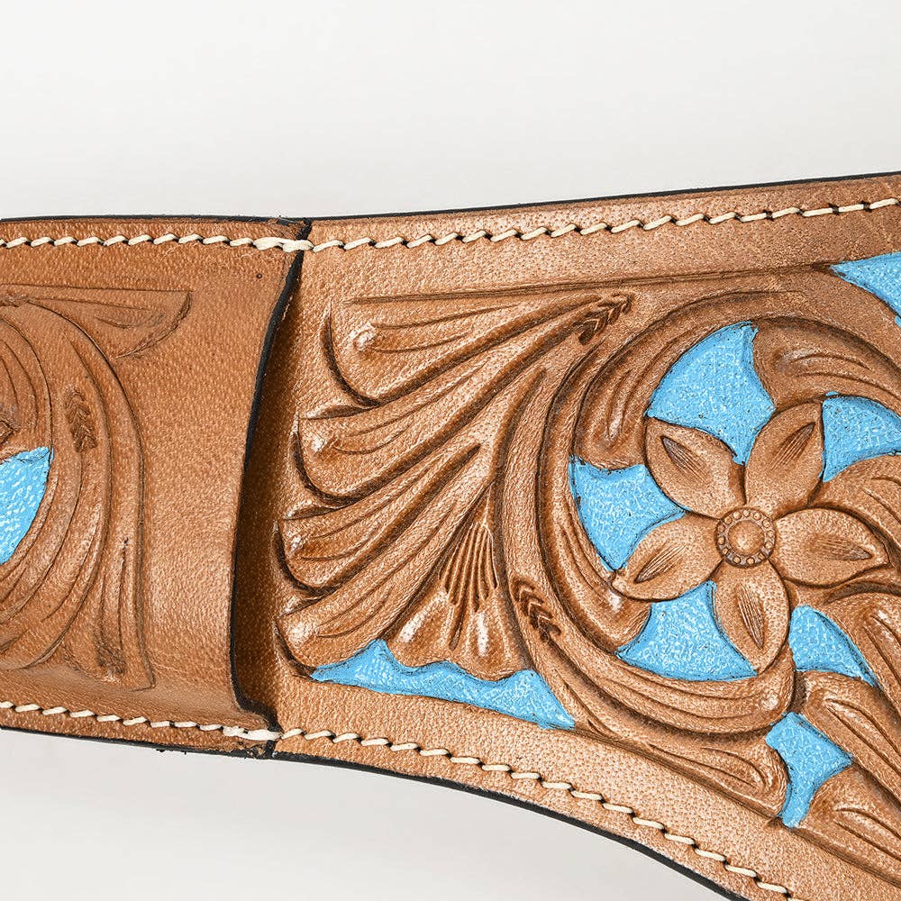 Comfytack By HILASON Flank Cinch Girth Turquoise Inlay Billets & Girth Connector