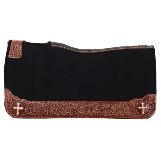Flowered Faith Contoured Felt Saddle Pad