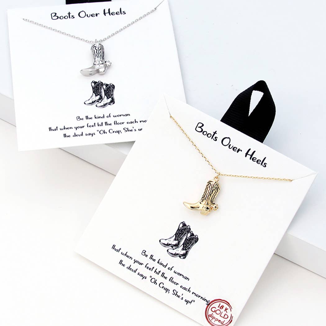 Boot Pendant Necklace