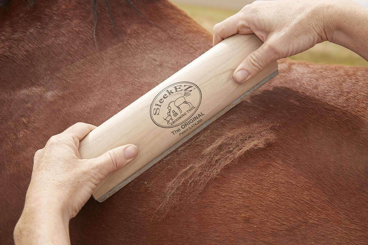 SleekEZ® Horse Brush for Shedding and Grooming (10 inch)