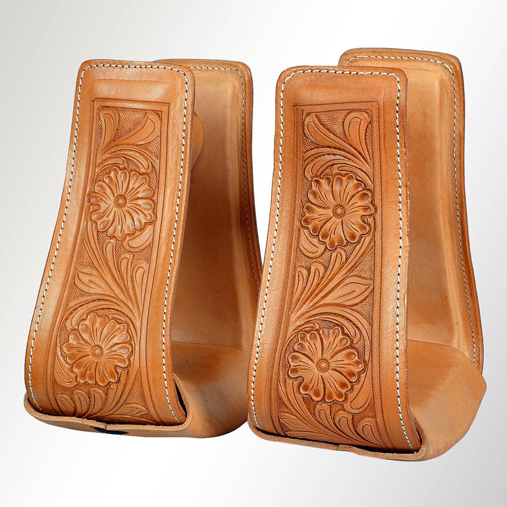 HILASON Horse Western Saddle Stirrup Leather Floral