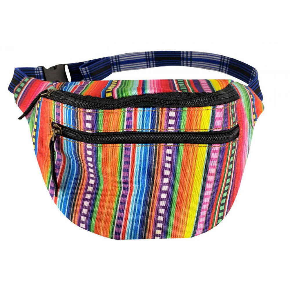 Hip Pack (Fanny Pack) Bag with Striped Serape Print design