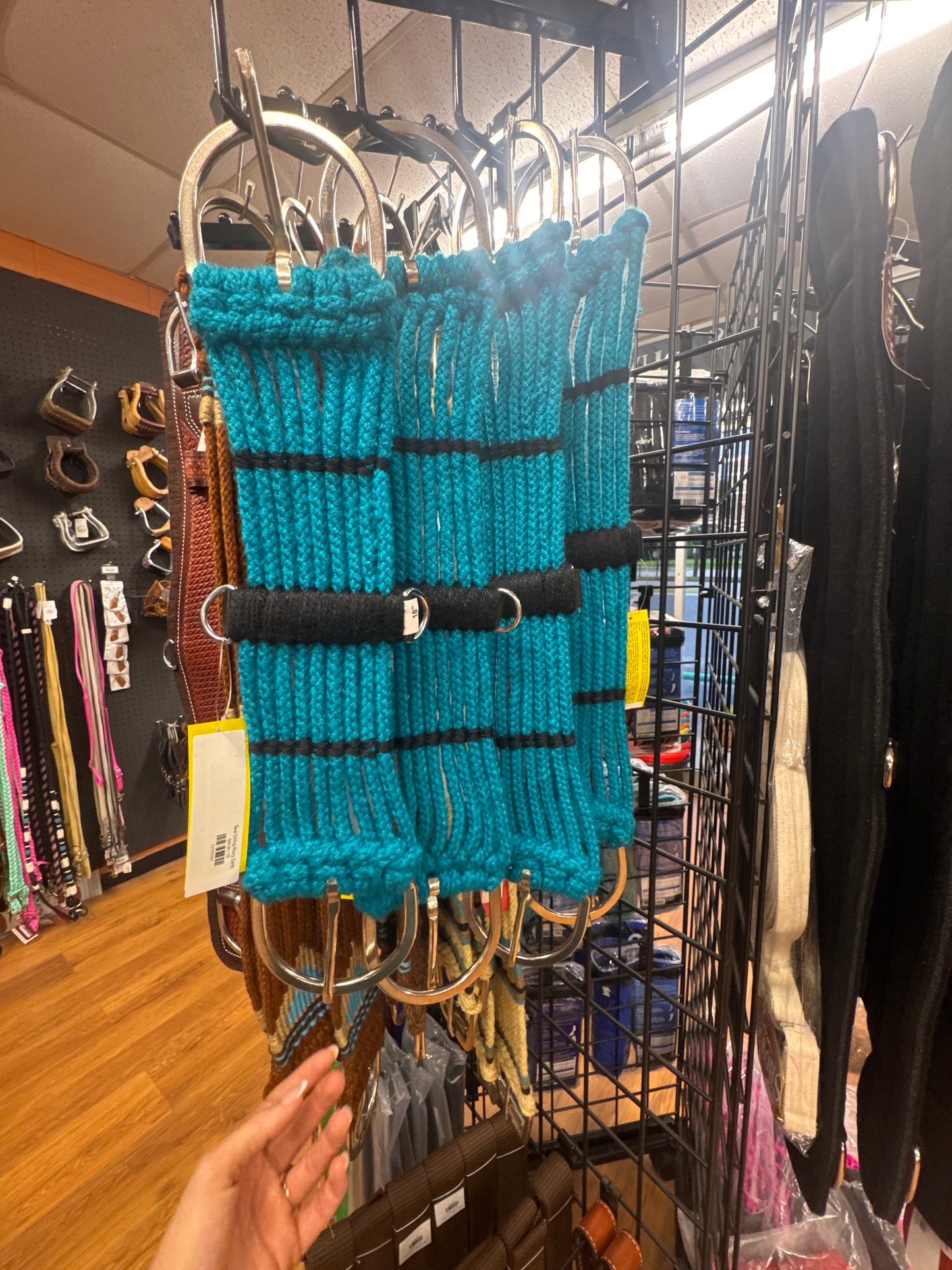 Teal String Pony Girth