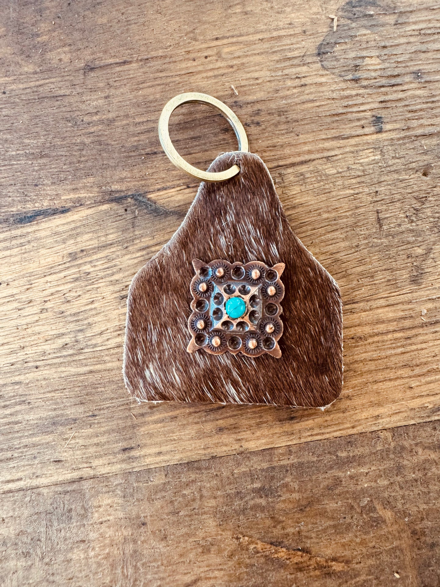 Cowtag Keychain with Concho