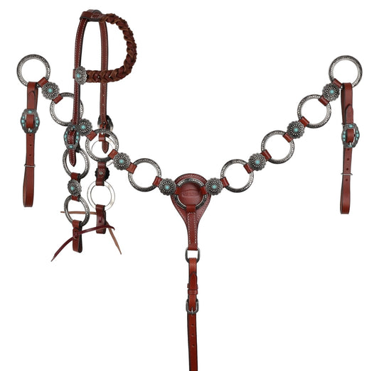 Wildflower Halo One Ear Headstall and Breastcollar Set