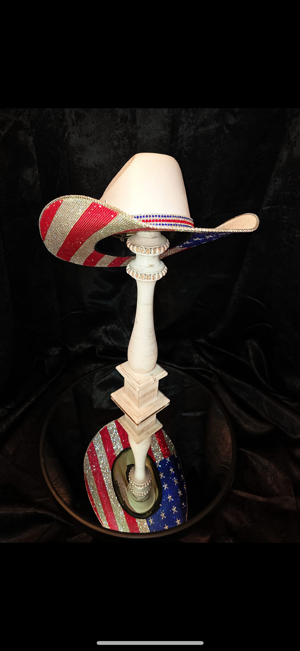 Feelin Royal Straw American Flag 7 1/8