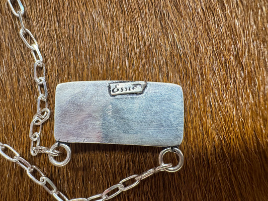Handcrafted Genuine Turquoise Bar Necklace