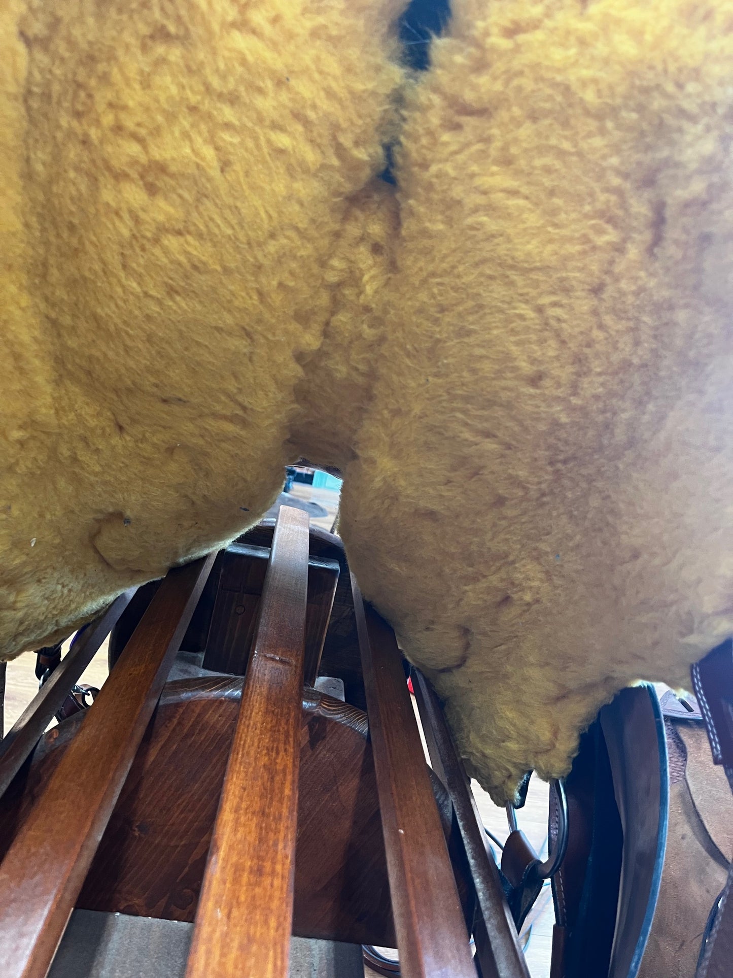 15" Barrel Saddle Suede Seat Rough Out Fenders with matching tack set #tkh