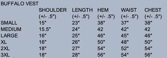 Buffalo Leather Vest Chocolate