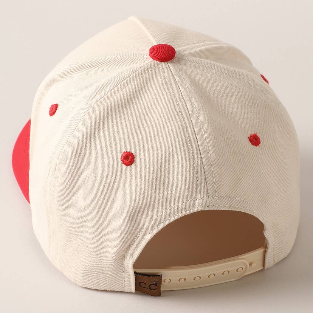 Vintage Cowboy Embroidery Two Tone Snapback