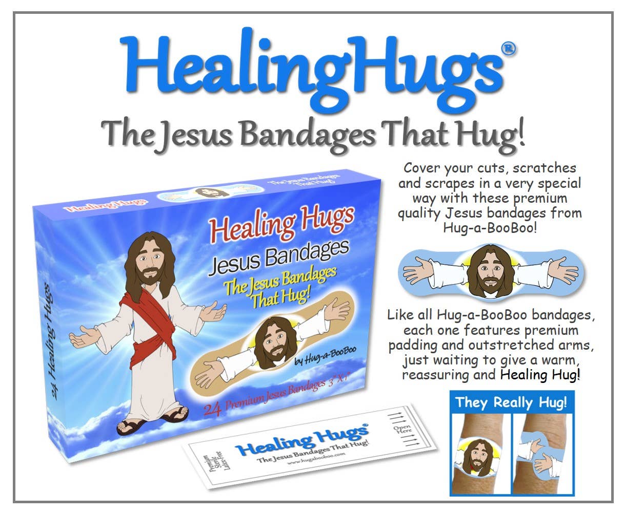 "Healing Hugs" Fun Novelty Jesus Bandages