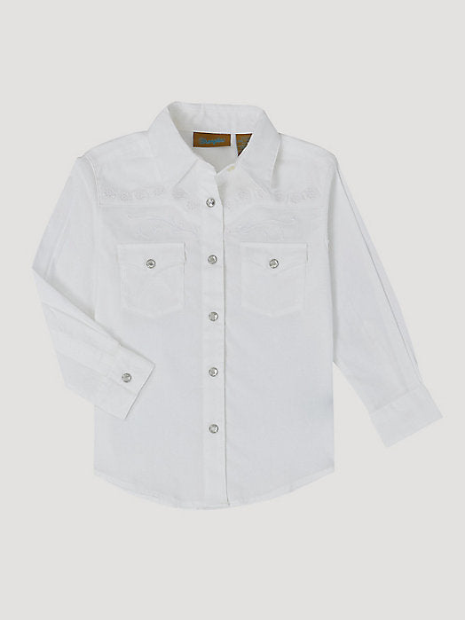 GW7001W - Girls Western Top - White