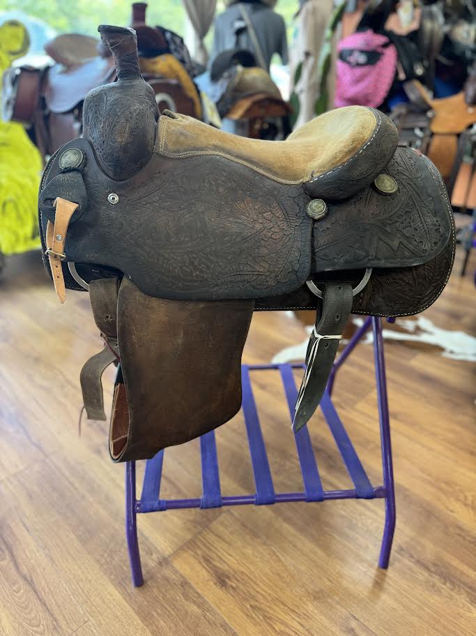 16.5" Benson Moore Roping Saddle #PL