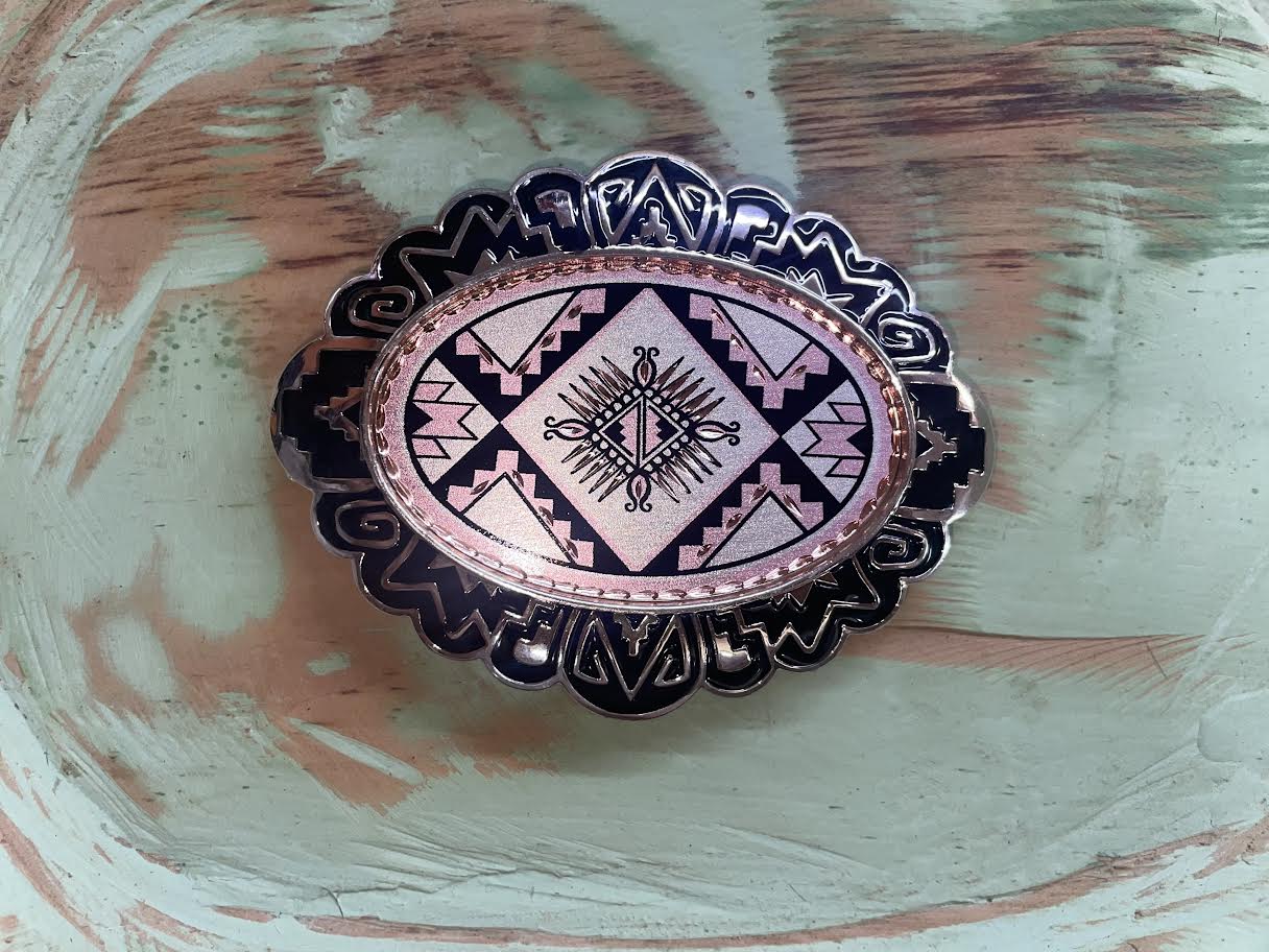 Sunburst Copper Belt Buckle