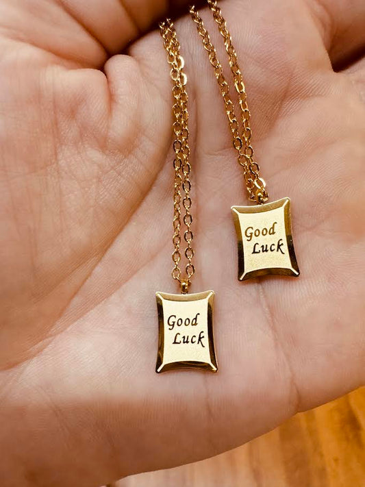 Good Luck Stainless Steel Pendant Necklace