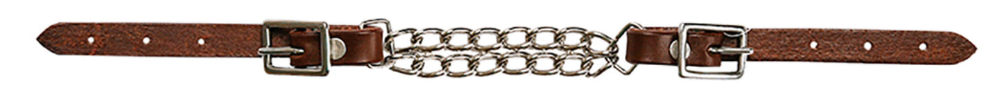 Leather Double Chain Curb Chain