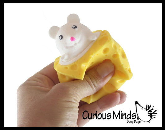 1 Mouse in Cheese - Adorable Pop Up - Cute Squeeze Toy - Fun