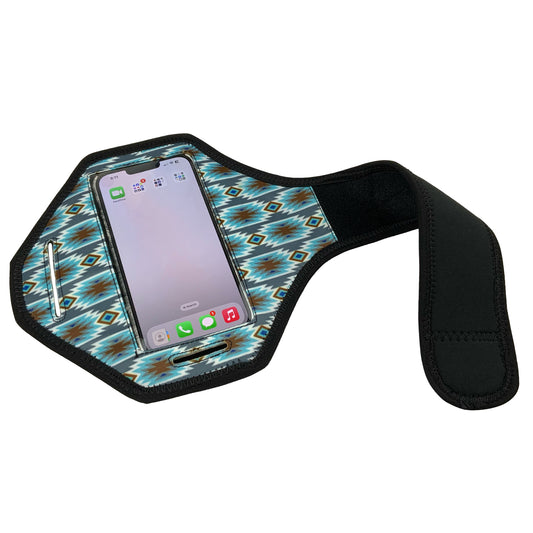 Gray Blue Aztec Phone Holster