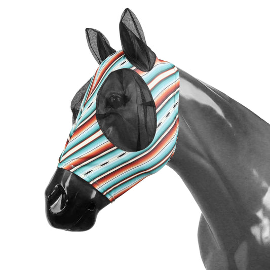 Teal Serape Lycra Fly Mask