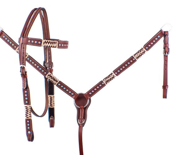 Showman Rawhide Braided Set