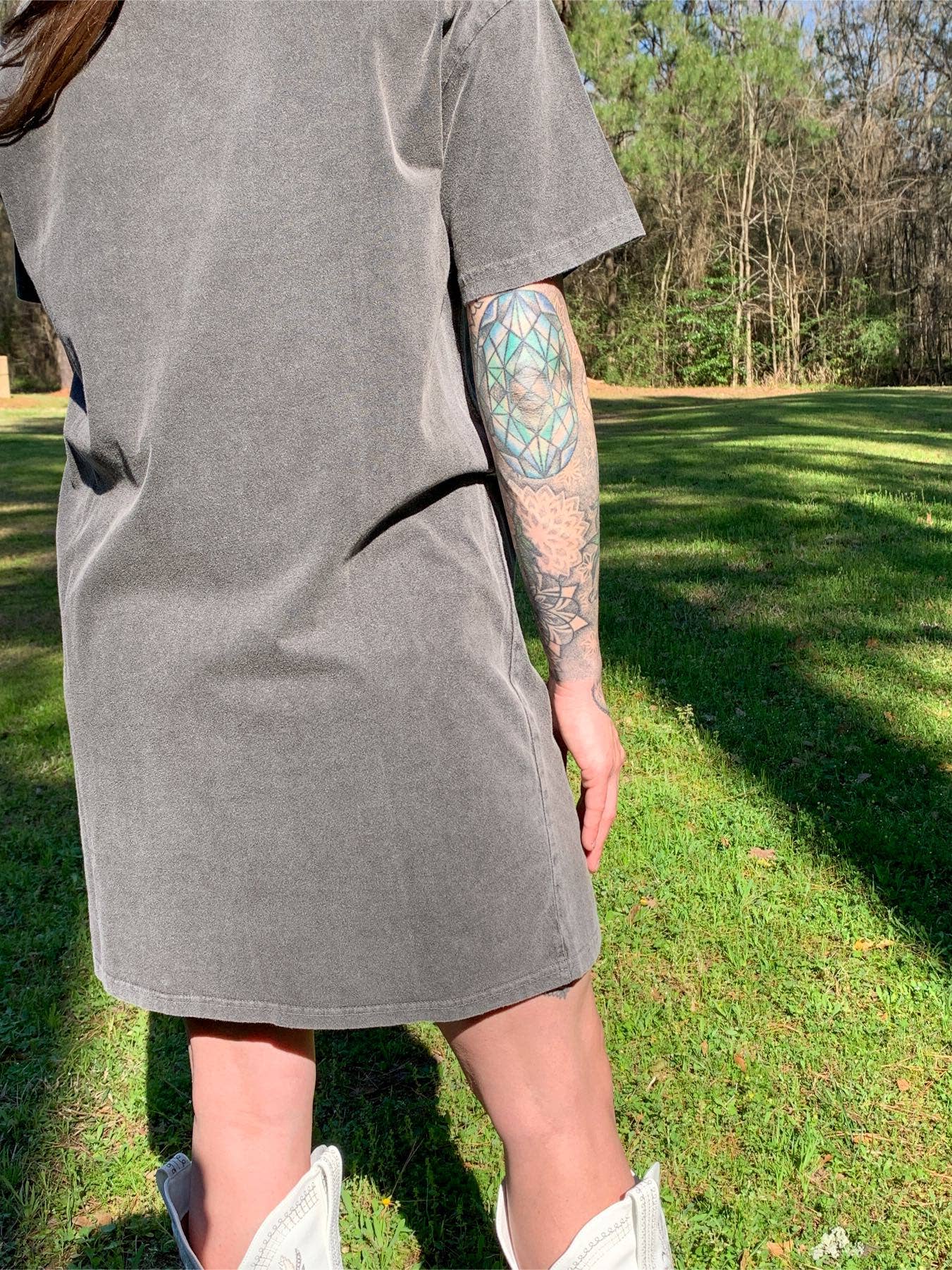 Life is a Rodeo Mineral Washed Tee Dress