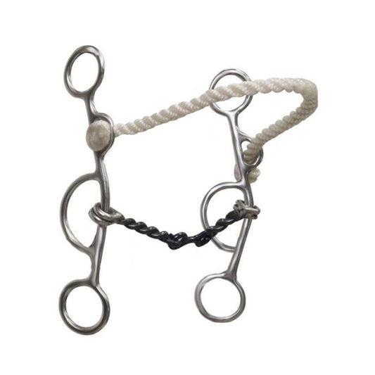 Stainless steel combination bit with rope nose and dog bone mouth