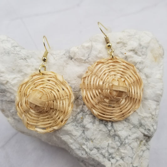 Straw Hat Earrings