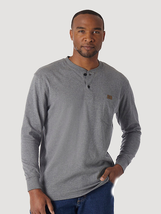 WRANGLER® RIGGS WORKWEAR® LONG SLEEVE SOLID HENLEY