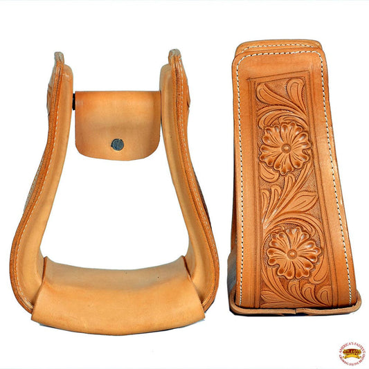 HILASON Horse Western Saddle Stirrup Leather Floral