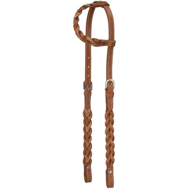 BRAIDED LEATHER ONE EAR HEADSTALL