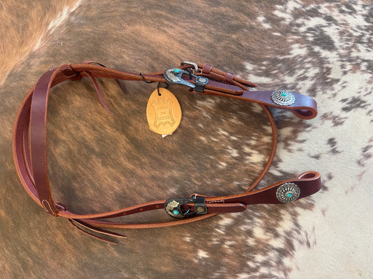 Turquoise Halo Browband Headstall