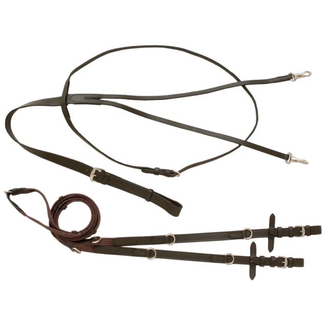 GERMAN MARTINGALE REIN SET - LEATHER