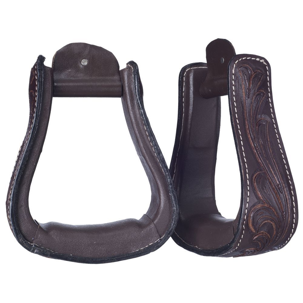 Embossed Leather Stirrups