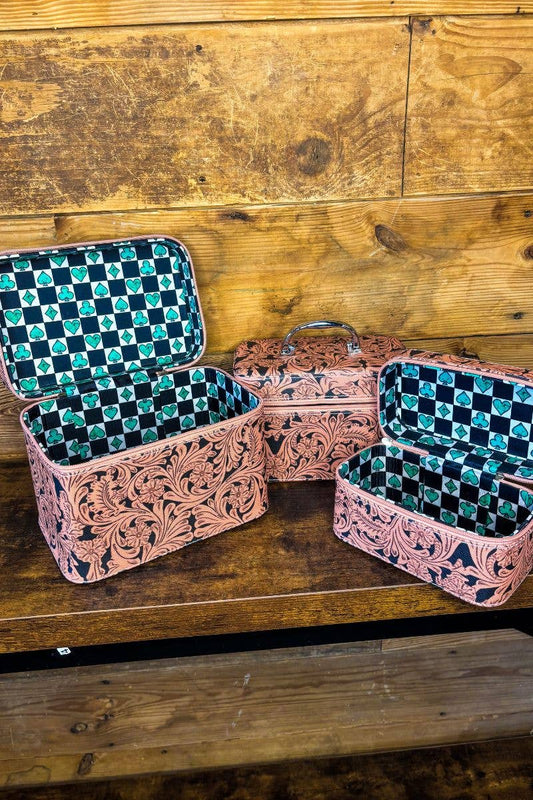 Tooled Beauty Boxes Set of 3