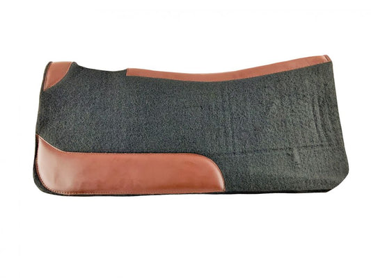 Black felt saddle pad 1"