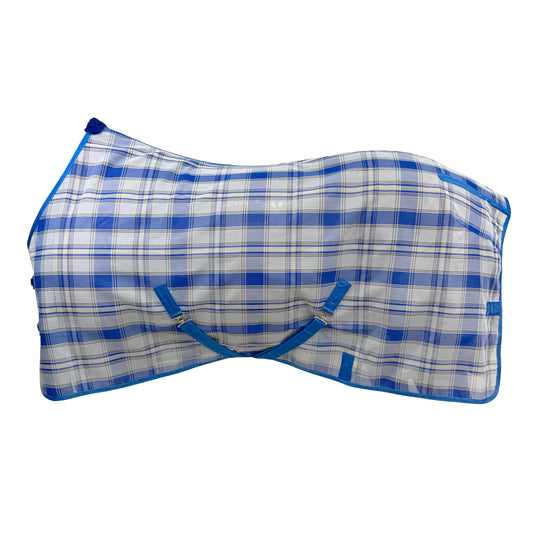 1000D Royal Blue Plaid Mesh Fly Sheet