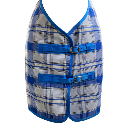 1000D Royal Blue Plaid Mesh Fly Sheet