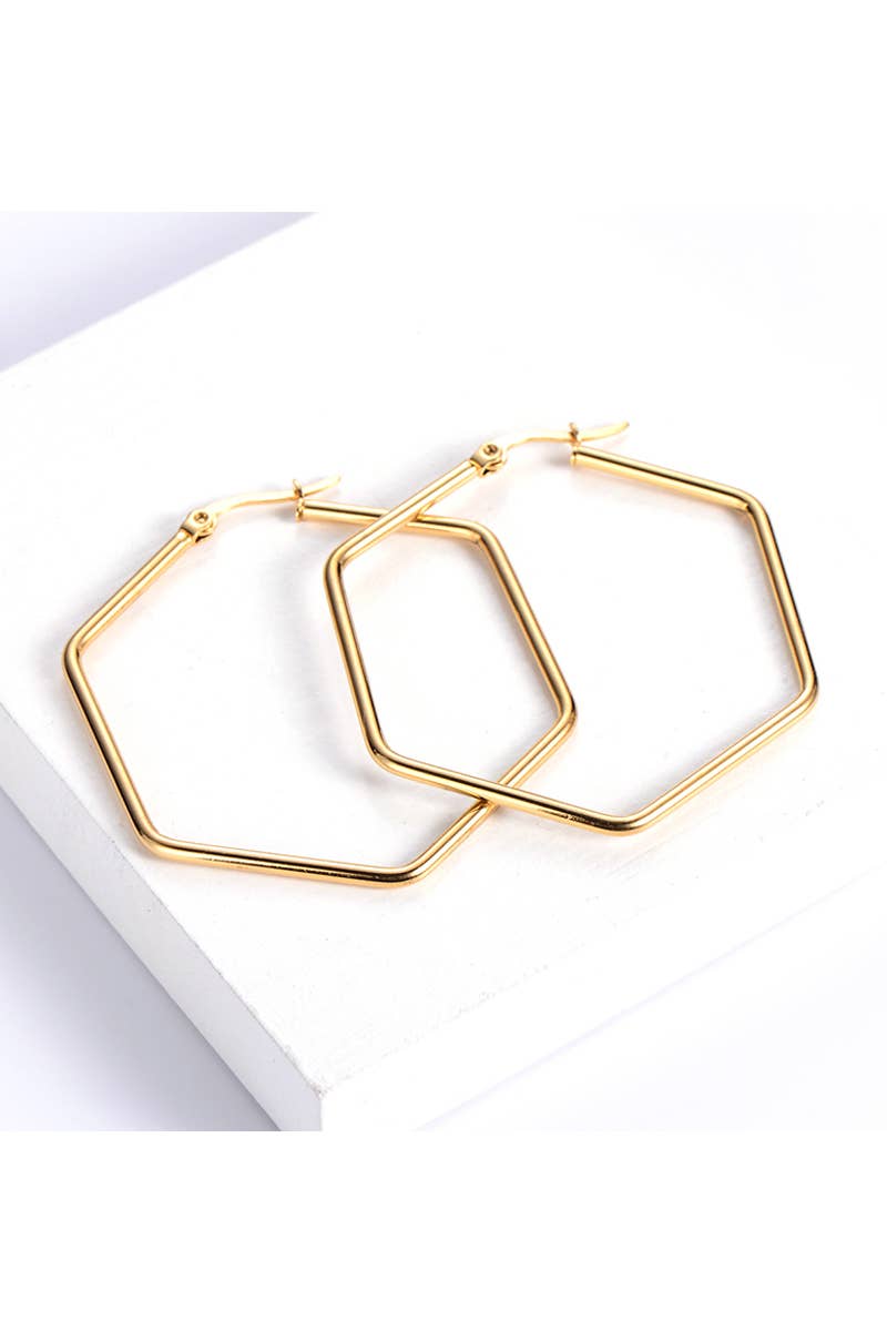 18K GOLD PLATED STAINLESS STEEL EARRINGs