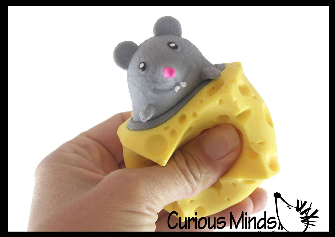 1 Mouse in Cheese - Adorable Pop Up - Cute Squeeze Toy - Fun