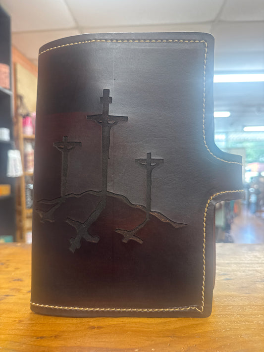 8”x6” Handmade Leather Bible Cover
