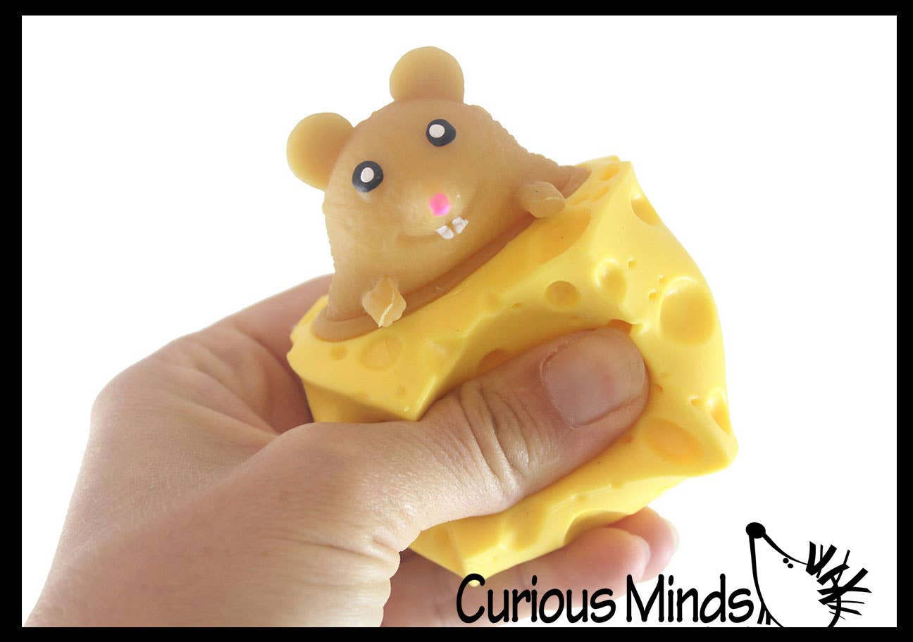 1 Mouse in Cheese - Adorable Pop Up - Cute Squeeze Toy - Fun